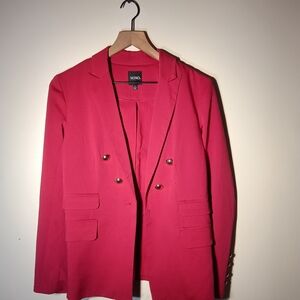 XOXO Women's Vibrant Pink Suit Jacket